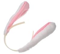 ULTECHNOVO Cerchietto Accessorio Sicuro e Facile da Indossare Orecchie di Coniglio in Peluche Bianco Design Carino e Unico per Carnevale per Bambine e Ragazze