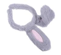 ULTECHNOVO Cerchietto Capelli con Orecchie da Coniglio Grigio Morbido Fascia Decorativa per Donna e Accessorio Costume Festa Pasqua Cosplay e Compleanni