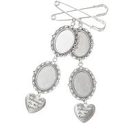 ULTECHNOVO Ciondoli Con Foto A Forma Di Bouquet Da Sposa - Kit Fai Da Te Per Realizzare 2 Spille - Ciondoli A Forma Di Bouquet Per Ricordare Il Matrimonio La Festa Nuziale I Genitori E I
