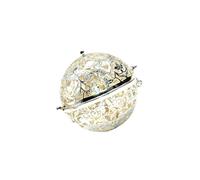 ULTECHNOVO Ciondolo a Forma di Sfera Aromaterapia in Rame Argento 48mm Design Apribile e Porta Essenza Solida per Collana Fai da Te, per Regali Speciali