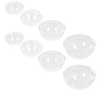 ULTECHNOVO Ciotola per Oli Essenziali in Plastica 8 Pezzi per Skincare e Massaggi Rilassanti in Salone Estetico Acrilico Bianco