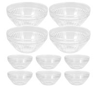 ULTECHNOVO Ciotole di Vetro Resistenti al Calore 10 Pezzi, Piccole Ciotole per Budino e Gelato, Microonde e Lavastoviglie, per Dessert in Casa e Ristorazione