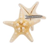 ULTECHNOVO Clip 2 Pezzi a Forma di Stella a Cinque Punte per Chioma in Resina Beige Accessori per Chioma Stabili e Decorativi Colore Casuale per Feste tra Amiche