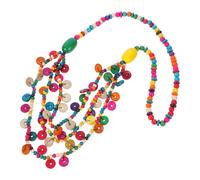 ULTECHNOVO Collana Bohemien Perline Colorate in Legno e Cocco | Stile alla Moda, Adatta a Compleanno e Spiaggia, per Ragazze e Donne, Scelta Versatile Colore Casuale
