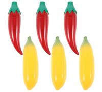 ULTECHNOVO Contenitore per Aghi da Cucito 6 Pezzi Forma Frutta Simulata Banana e Peperone in Pp Scatola Porta Oggetti Compatta per Uso Quotidiano e Fai da Te