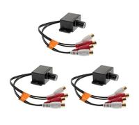 ULTECHNOVO Controllo Remoto del Volume Rca 3 Pezzi per Auto Manopola di Controllo dei Bassi per Amplificatore, Regolatore Subwoofer Compatto e Facile da Installare per Impianti Audio