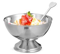 ULTECHNOVO Coppette Da Dessert In Acciaio Inox - Ciotole Per Gelato - Mini Coppette Rotonde Con Piedini Per Snack Yogurt Caramelle Per Insalata Frutta Snack Budini Feste Di Natale 3 9 X 3 9