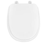 ULTECHNOVO Copri Asse Wc in Schiuma Morbida con Design Spesso e Seduta Confortevole, Forma Rotonda ed Allungata, per Bagni e Camper, Stile Classico Bianco