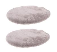 ULTECHNOVO Copriwater in Microfibra Morbido Grigio 2 Pezzi, Copriwater Elastico Antiscivolo Allungato Lavabile, Copertura Protettiva Calda Adatta Sedili WC Rotondi e Ovali per Bagno