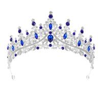 ULTECHNOVO Corona da donna con cristalli, da principessa, con strass, per matrimonio, matrimonio, compleanno, 16.00X15.50X7.00CM