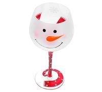 ULTECHNOVO da Vino Natalizio Forma Pupazzo Bicchiere da Cocktail Decorativo con Base Antiscivolo per Feste Cene e Regali Festivi