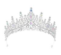 ULTECHNOVO Diademi D'Argento E Corone Di Cristallo Per Il Matrimonio Delle Donne Fascia Per La Sposa Regina Reale Principessa Quinceanera Copricapi Per Compleanno