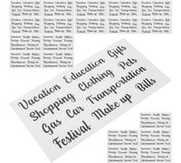 ULTECHNOVO Etichette Adesive per Bilancio Domestico, Set da 10 Pezzi di Adesivi per Buste Portavalori, Etichette Multifunzione per Organizzazione Finanziaria e Gestione Budget Familiare