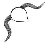 ULTECHNOVO Fascia Corna da Diavolo Argento in Pu e Plastica per Cosplay Oscuro, Design Unico e Confortevole, per Feste a Tema e Halloween