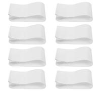 ULTECHNOVO Fascia da Capitano Calcio Bianca Regolabile Set 8 Pezzi per Squadre Eventi e Attività di Gruppo Fasce da Braccio Unisex Distintivo per Organizzatori e Volontari