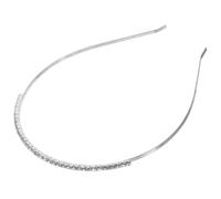 ULTECHNOVO Fascia per Chioma da Sposa in Metallo Argento Strass Scintillanti, Comoda e Aderente alla Curva della Testa, per Donne e Ragazze a Cerimonie e Feste