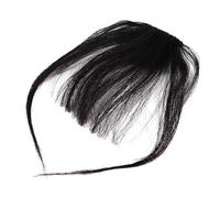 ULTECHNOVO Frangetta Clip in Chioma Veri Neri Clips Regolabili, Sottile e Voluminoso, Design Naturale e Ventilato per Cambiare Acconciatura Velocemente a Feste e Cosplay