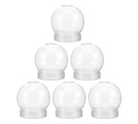 ULTECHNOVO Globo di Neve di Plastica Vuoto 150 Ml Trasparente Tappo a Vite per Artigianato Fai da Te Decorativo Set da 6 Pezzi per Creazioni Natalizie e Decorazioni Stagionali