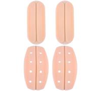 ULTECHNOVO Imbottiture Spalle in Silicone Beige 4 Pezzi per Reggiseno Antiscivolo Decompressione e Prevenzione Segni, Protezione Confortevole per Spalle Femminili