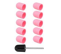 ULTECHNOVO Kit 10 Cappucci di Levigatura per Trapano Unghie, Testine Abrasive Rosa 120#, per Manicure Professionale e Rimozione Cuticole, Compatibili con Lime Elettriche e Ricaricabili,