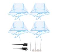 ULTECHNOVO Kit 12 Pezzi Cuffia per Colorazione Capelli Regolabile con Fori per Schiariture, Cappello per Tintura e Colpi di Sole, Strumento Professionale e Domestico per Styling Capelli