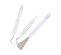 ULTECHNOVO Kit 3 Pezzi Strumenti per Diserbo in Vinile Acciaio Inossidabile e Plastica, Resistenti e Facili da Pulire per Progetti di Lettering e Incisioni Precise Colore Colore Casuale