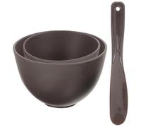 ULTECHNOVO Kit Ciotola Maschera in Silicone 3 Pezzi Grande e Medio con Bastoncino per Mescolare Cera Fai da Te Contenitore Antiaderente per Depilazione Uso Professionale e Domestico