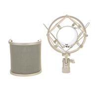 ULTECHNOVO Kit Microfono Isolamento Acustico U-shaped con Filtro Pop e Supporto Vibrazioni per Studio e Live Streaming Compatibile con Vari Microfoni Protezione Vento e Rumore Meccanico per