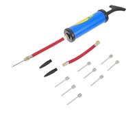 ULTECHNOVO Kit Pompa Gonfiabile Manuale Mini per Palloni da Calcio e Basket Ugelli Diversi in Pvc e Metallo Colore Blu Facile da Conservare Set 1