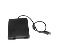 ULTECHNOVO Lettore Floppy Disk Esterno USB 2.0 Compatto e Leggero Trasmissione Dati Veloce, Design in Plastica Nero per Comodo Trasporto su Laptop e Desktop