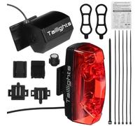 ULTECHNOVO Luce Posteriore Bicicletta LED Facile da Installare, per Guida Notturna e Sicurezza Bike Rear Light in Plastica Tecnica, Montaggio Orizzontale o Verticale