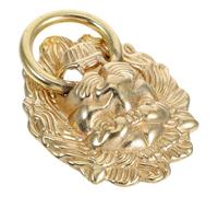 ULTECHNOVO Maniglia Vintage a Tirante in Ottone a Forma di Testa di Leone per Mobili, Armadi e Cassetti, Accessorio Decorativo in Metallo Finitura Liscia, Resistente e Adatta a Interni