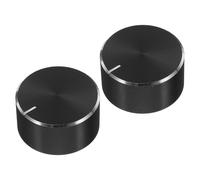 ULTECHNOVO Manopola di Controllo 6mm in Plastica Nera per Potenziometro Rotativo, Set 2 Pezzi, Accessorio per Interruttori Dimmer, Regolazione Precisa della Luminosità per Uso Domestico