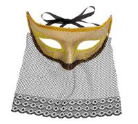 ULTECHNOVO Maschera velo facciale gotico rosa per metà sortita antico Proms maschere Maschera del Mardi maschera in maschera mascherata maschera di pizzo rete D'oro