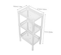 ULTECHNOVO Mensola Del Bagno Astuccio Scaffali Mensola Angolare Bagno Portaoggetti Per Articoli Da Toeletta Tre Titolare Portaspezie Con Barattoli Cremagliera Cromo Bianca Plastica