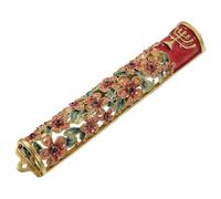 ULTECHNOVO Mezuzah Metallo Antica con Pergamena Benedizione Decorazione Porta Ingresso Ebraica Accento Murale Resistente e Simbolo Tradizionale di Fede e Protezione