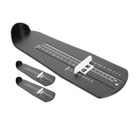 ULTECHNOVO Misuratore Piede 3 in 1 per Adulti, Righello Spesso per Misurazione Precisa Lunghezza Piede, Dispositivo Versatile per Scelta Taglia Scarpe Usa, Colore Nero, Uso Familiare