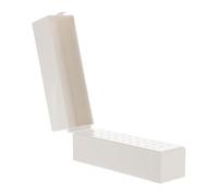 ULTECHNOVO Organizer per Punte Trapano Unghie in Plastica Bianca, Custodia Compatta e Portatile per Uso Professionale in Salone e Lucidatura Unghie
