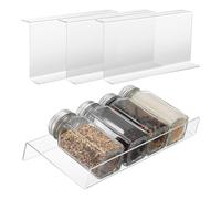 ULTECHNOVO Organizer Per Spezie Da Cassetto A 4 Livelli: Organizer Per Spezie Trasparente Ed Espandibile - Vassoio Porta Spezie In Acrilico Regolabile Per Cassetti Da Cucina Piano Di Lavoro