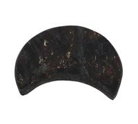 ULTECHNOVO Ornamenti di Pietra dei Pietra Dall'aspetto Lunare per Desktop Mini Imbarcazione in Pietra Ornamenti da Scrivania di Pietra Naturale Cristallo Black