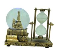 ULTECHNOVO Orologio a Sabbia da Tavolo retrò Decorativo Vintage con Globo di Cristallo e Carillon Musicale Ornamento Sabbia per Decorazione Soggiorno Design Stabile e Materiale Resistente