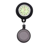ULTECHNOVO Orologio Da Tasca Con Clip Badge Reel Per Medici e Orologio Luminosa Nero Design Pratico e Chic Facile Da Trasportare Precisione Nella Misurazione Del Per Uso Quotidiano e