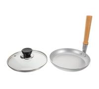 ULTECHNOVO Padella Antiaderente Giapponese 17 Cm per Tamagoyaki e Frittate, Manico Verticale e Coperchio in Vetro, Pentola per Uova per Fornello a Gas, Utensile Cucina per Colazione e Piatti