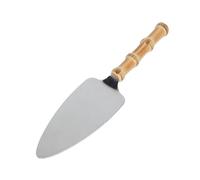 ULTECHNOVO Paletta per Torta in Acciaio Inossidabile con in Bambù Spatola Seghettata per Taglio e Trasferimento Steak Utensile da Cucina Resistente e Facile da