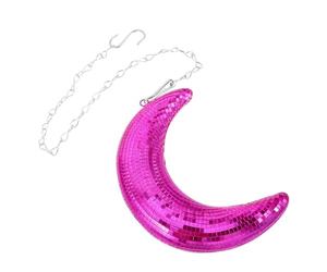 ULTECHNOVO Palla da Discoteca a Specchio Sospesa Viola, Decorazione da Appendere per Feste e Matrimoni, Effetto Luce Scintillante Multiangolare per Spazi Party e Sala Danza