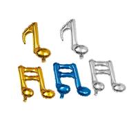 ULTECHNOVO Palloncini Musicali Decorativi Eleganti in Alluminio Color Oro Argento Blu per Feste Compleanno Matrimoni Set da 10 Pezzi per Atmosfere Festive e Cerimonie