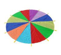 ULTECHNOVO Paracadute Arcobaleno per Resistente, Gioco da Esterno per Gruppo, per Picnic e Feste di Compleanno Maniglie per attività di Gruppo