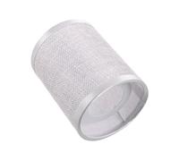 ULTECHNOVO Paralume in Lino Mini Anti-riflesso per Lampada da Scrivania e Lampadario, Colore Argento, Dimensioni 10x8 Cm, Design Rotondo per Cucina e Comodino
