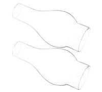 ULTECHNOVO Paralume in Vetro Trasparente per Lampada a Olio Retrò, 2 Pezzi da 6,3"x2", Ricambio per Piccola Lampada a Cherosene, Accessorio Decorativo per Illuminazione D’emergenza e Casa