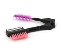 ULTECHNOVO Pennello Doppio in Plastica Setola Angolata per Sopracciglia Leggero e Applicazione Mascara per Trucco Sopracciglia Precisione Professionale Colore Casuale